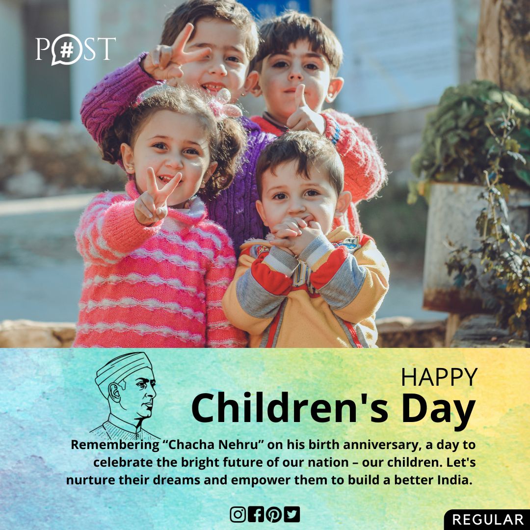 canappindia's tweet photo. Cheers to the purest joy, the sweetest laughter, and the brightest dreams! Happy Children's Day to the little stars who light up our world with their innocence and wonder. 🌟👧👦 #JawaharlalNehru #ChildrensDay https://t.co/0dxRAEVb9H