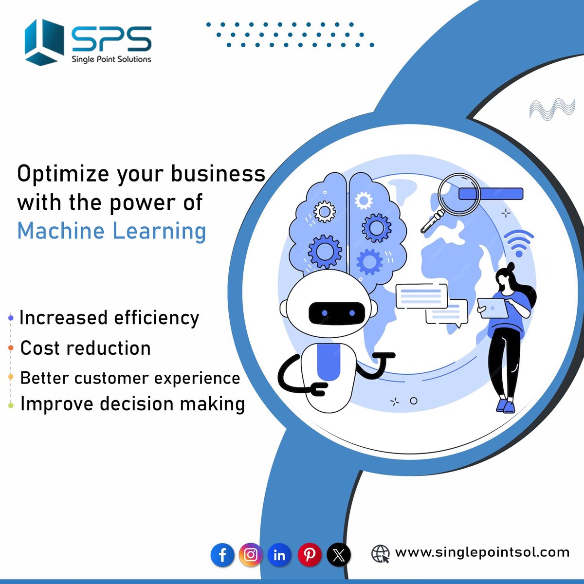 SinglepointSol1's tweet photo. Transform your business with the strategic edge of Machine Learning! 🚀 Unleash unparalleled efficiency, slash costs, elevate customer experiences, and revolutionize decision-making. 🤖✨

🌐https://t.co/xGGoVahcip

#MachineLearning #BusinessOptimization #Innovation #SPS #ML https://t.co/pmtrECRv5l