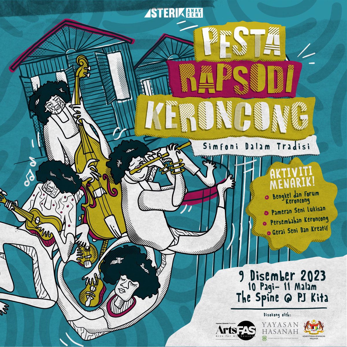 AsterikAnakSeni's tweet image. SIMFONI DALAM TRADISI 🎼

Marilah bersama-sama dengan kami meraikan seni dan alunan Keroncong!

Buat julungkalinya, Asterik Anak Seni membawakan kepada anda PESTA RAPSODI KERONCONG!