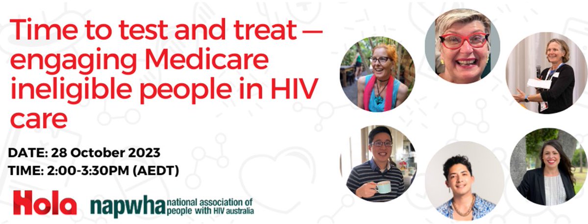 NAPWHA is launching a new campaign raising awareness of the scheme, with a webinar about options &amp; strategies for encouraging timely HIV testing &amp; treatment. Register
tinyurl.com/23xkrh5y