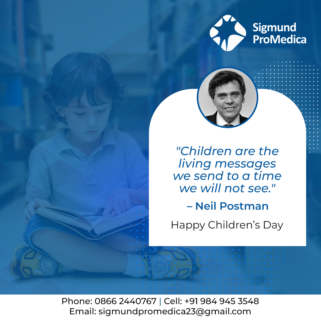 Sigmund Promedica extends warm wishes on Children's Day!

Today, let's celebrate the pure joy and potential within every child, ensuring a healthier and brighter future.

#ChildrensDay #HealthForKids #NeilPostman