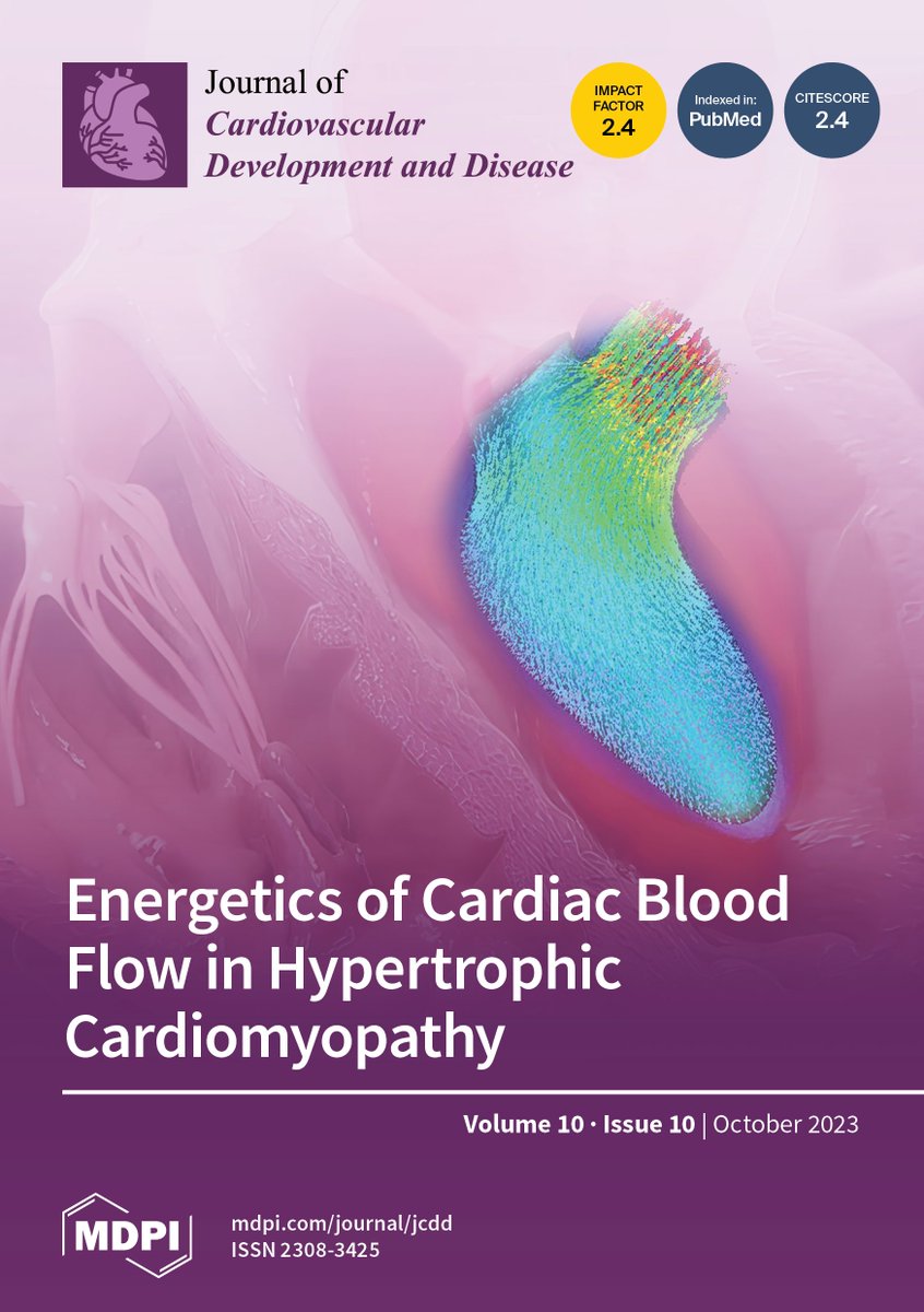 #jcdd #LatestIssue (Vol.10, Issue 10)  has been released mdpi.com/2308-3425/10/10 #issuecover 'Energetics of #CardiacBloodFlow in #HypertrophicCardiomyopathy through Individualized Computational #Modeling' mdpi.com/2308-3425/10/1… #hemodynamics
@MDPIOpenAccess
@MedPharma_MDPI