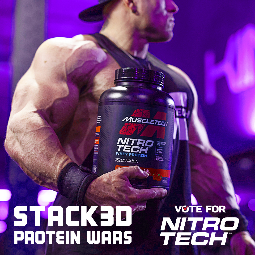 MuscleTech's tweet image. Protein Wars is BACK! Make sure the one true champ takes it home by voting now! @Stack3dNews #bestprotein  stack3d.com/protein-wars
