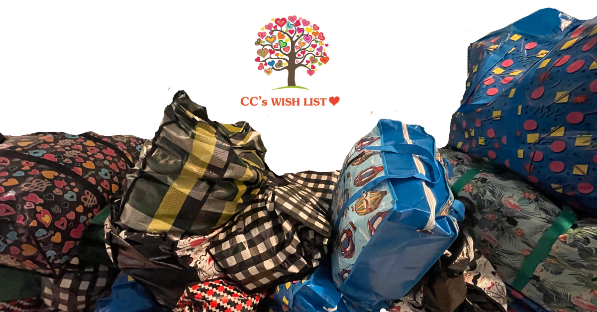 Thank you to CC’s Wishlist for donating bags of clothing for our program participants just in time for the holiday season!