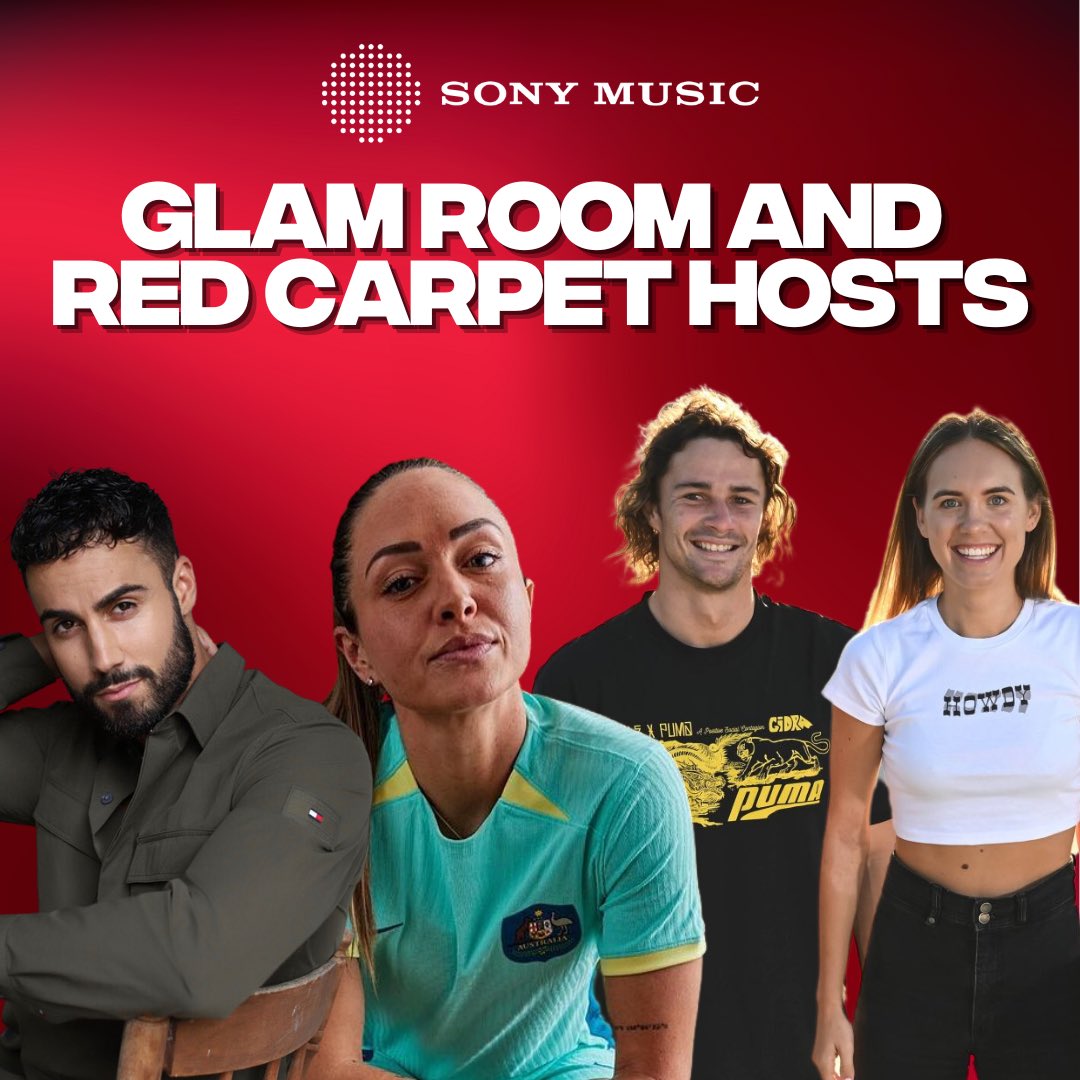 Sony Music Australia will bring you all of the behind the scenes and red carpet action with our hosts for #ARIAs23 GLAM ROOM HOSTS - @itsmattymills @KyahSimon RED CARPET HOSTS - @NichoHynes #MarleeSilva #WhenWeGrowUpPod