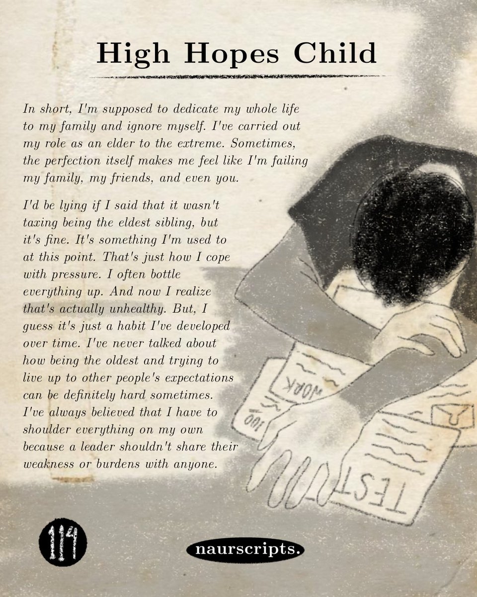 naurscripts's tweet photo. for the oldest child who carried all weight alone, read this, and let your emotion out

© naurscripts https://t.co/Cnbwe4diNf