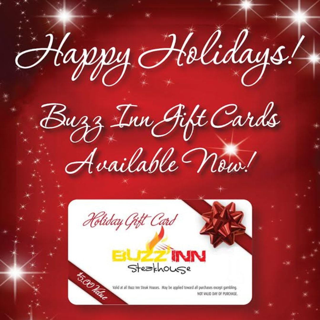 BuzzInnWA's tweet image. Holiday gift cards are now available! 🎉
Purchase a $25 gift card and receive a $5 gift card. 🎁