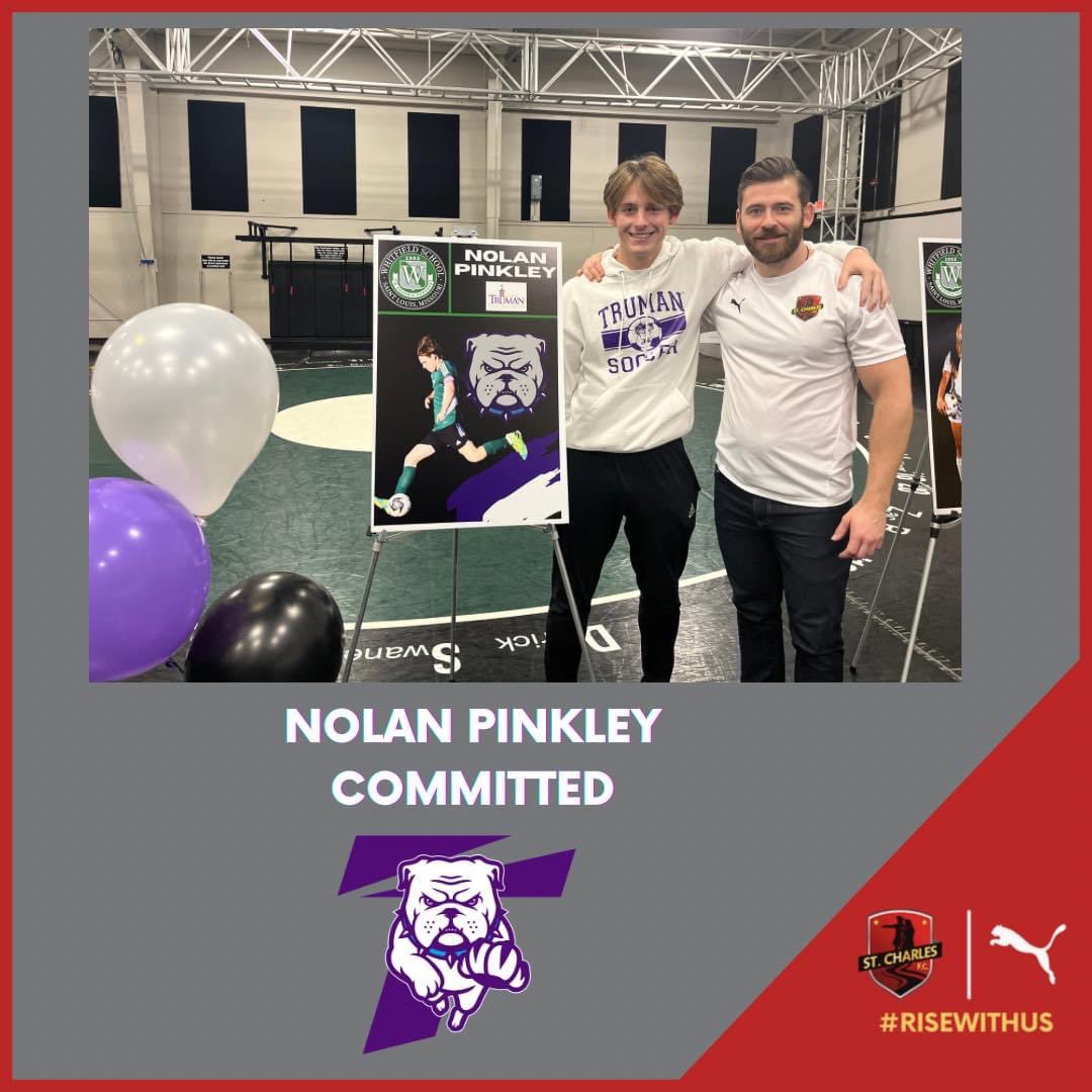 Stc2020FC's tweet photo. Congrats to Saint Charles FC USL Academy Player Nolan Pinkley on his commitment to continue his education and soccer career at Truman 
University

Nolan has been a fantastic and invaluable player at Saint Charles FC. We look forward to Nolan’s next chapter. #saintcharlesfc #STCFC https://t.co/Ss0AXs6oMu