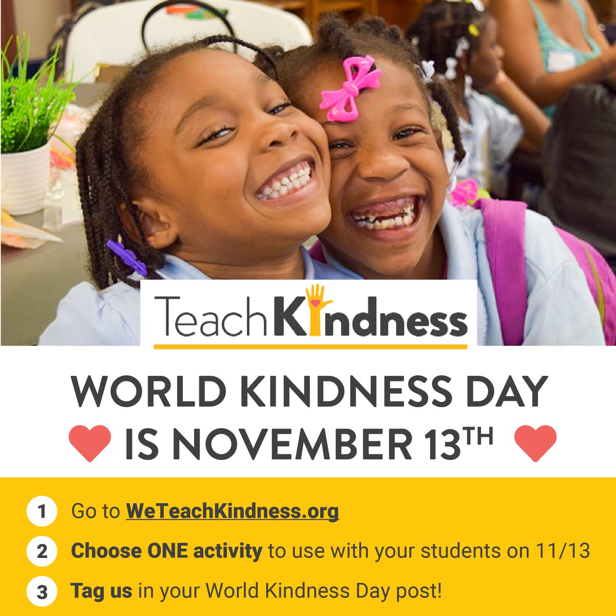 I forgot to post this morning for World Kindness Day! Felt terrible, then thought, actually, it's great to #TeachKindness any day of the year! @WeTeachKindness