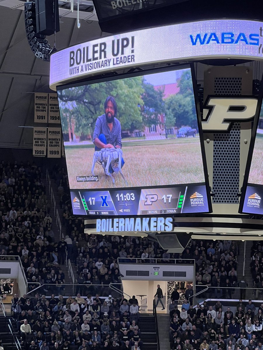 Purdue Computer Science (@purduecs) on Twitter photo Pleasure to catch <a href="/anikbera/">Aniket Bera</a>, Glitch, and the <a href="/IDEASPurdue/">IDEAS</a> lab in Mackey Arena at <a href="/BoilerBall/">Purdue Men's Basketball</a> tonight. #BoilerUp Pleasure to catch <a href="/anikbera/">Aniket Bera</a>, Glitch, and the <a href="/IDEASPurdue/">IDEAS</a> lab in Mackey Arena at <a href="/BoilerBall/">Purdue Men's Basketball</a> tonight. #BoilerUp
