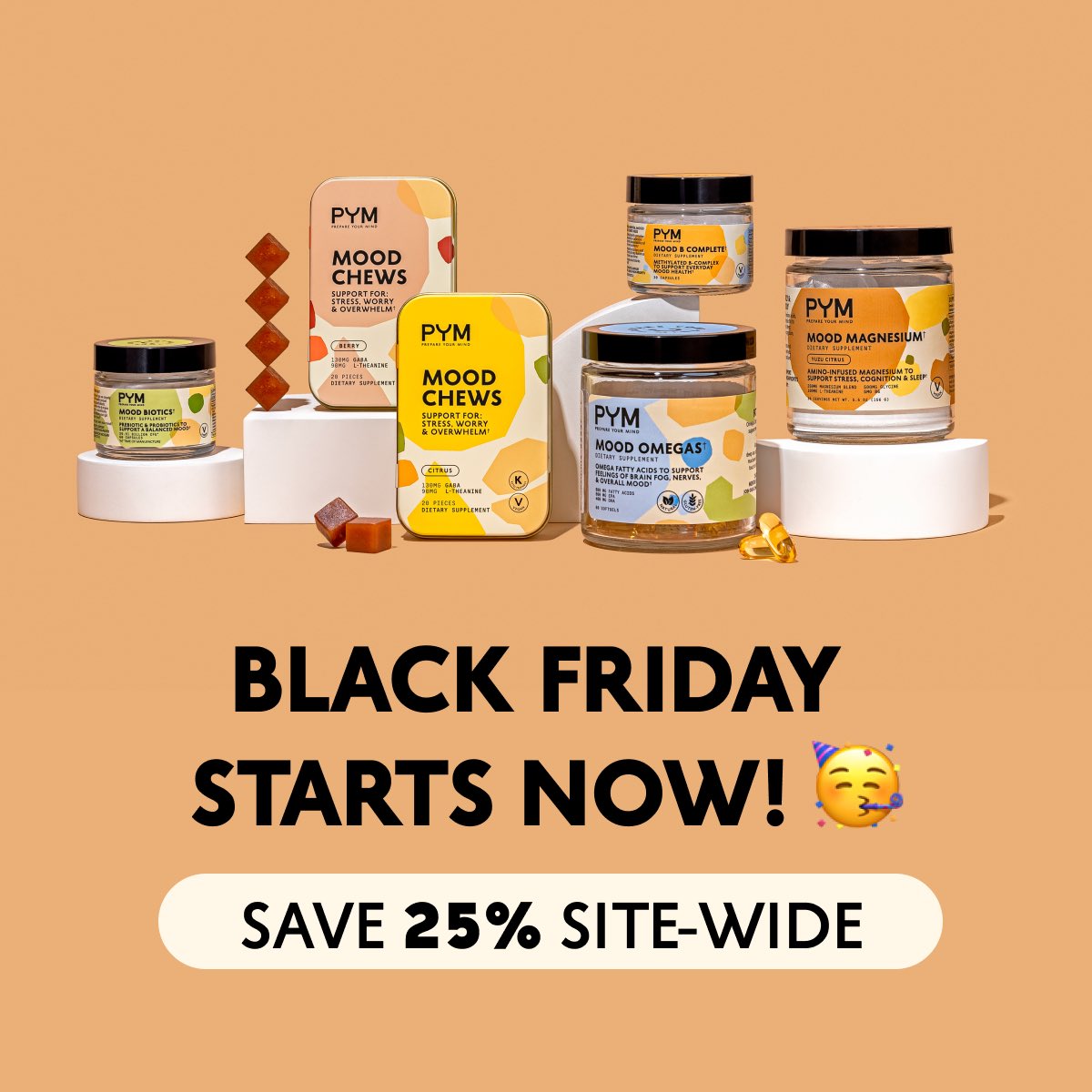 Finish out 2023 on a high note and kick stress to the curb with huge savings on feel-good nutrients🙌🏽 Get 25% site-wide with code PYM25. youcanpym.com