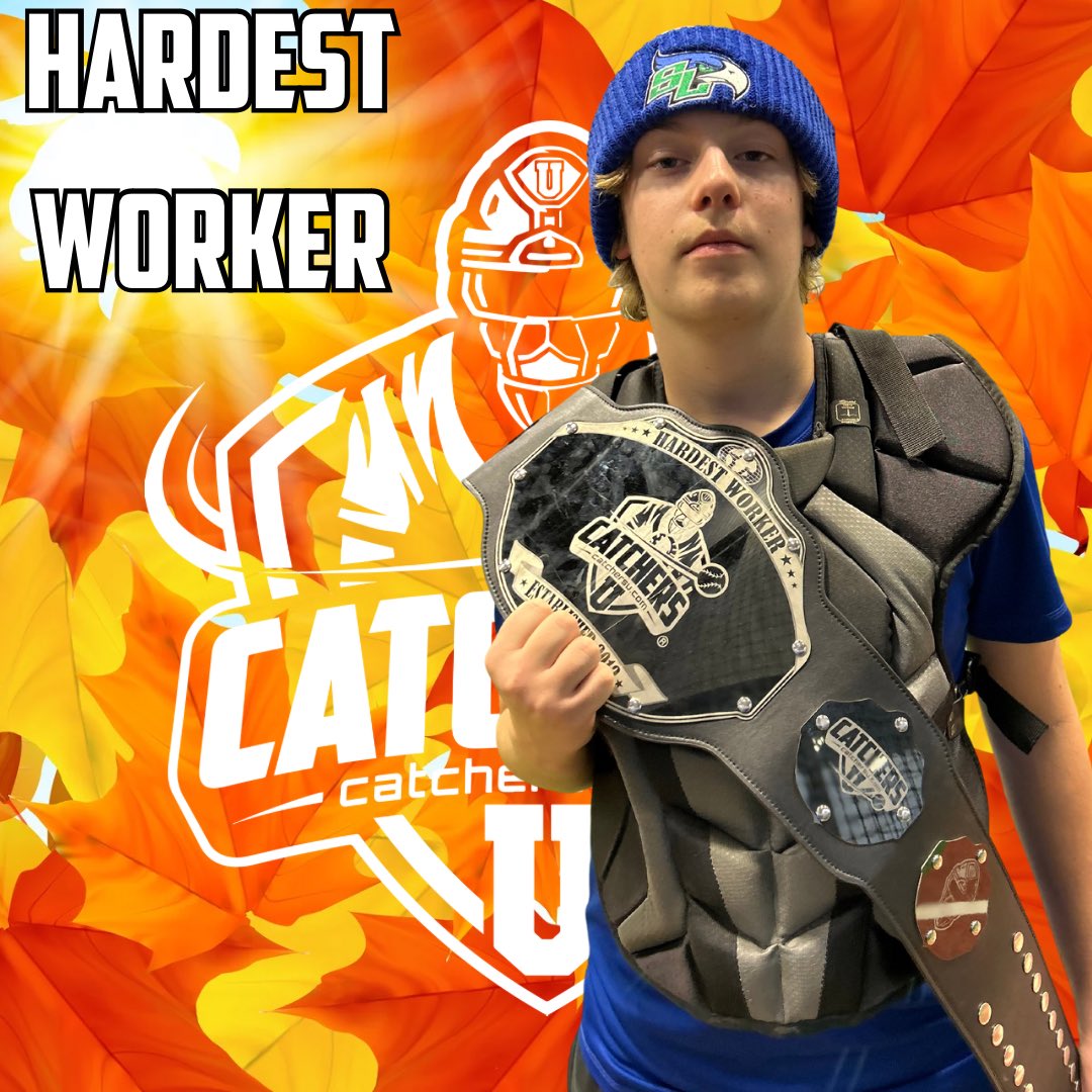 CatchersU's tweet photo. Tonight’s Hardest Workers are Michael, Timmy, Catherine, and Brocken #catchersu #hardestworkerintheroom #catchercamp #baseballtraining https://t.co/kklSlGC5BB