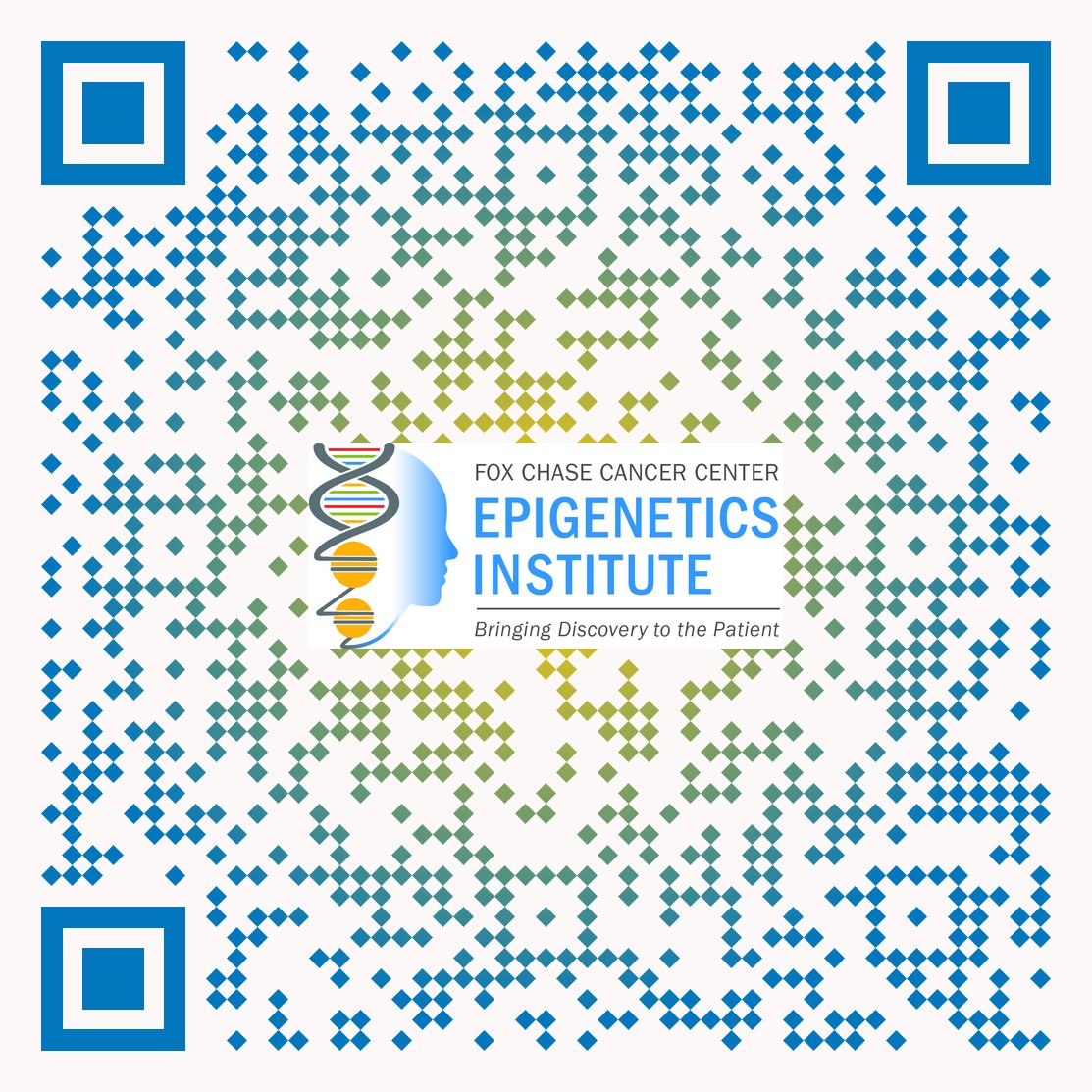 Please Re-post Free Hybrid @CeiFccc #Epigenetics Symposium w/ world-leaders in #academia & #Industry GOAL- anyone, anywhere at any educational level see top-notch science Free registration scan QR code @FoxChaseCancer @GAlmouzni @job_dekker @KharasLab @METorresPadilla @HHMINEWS