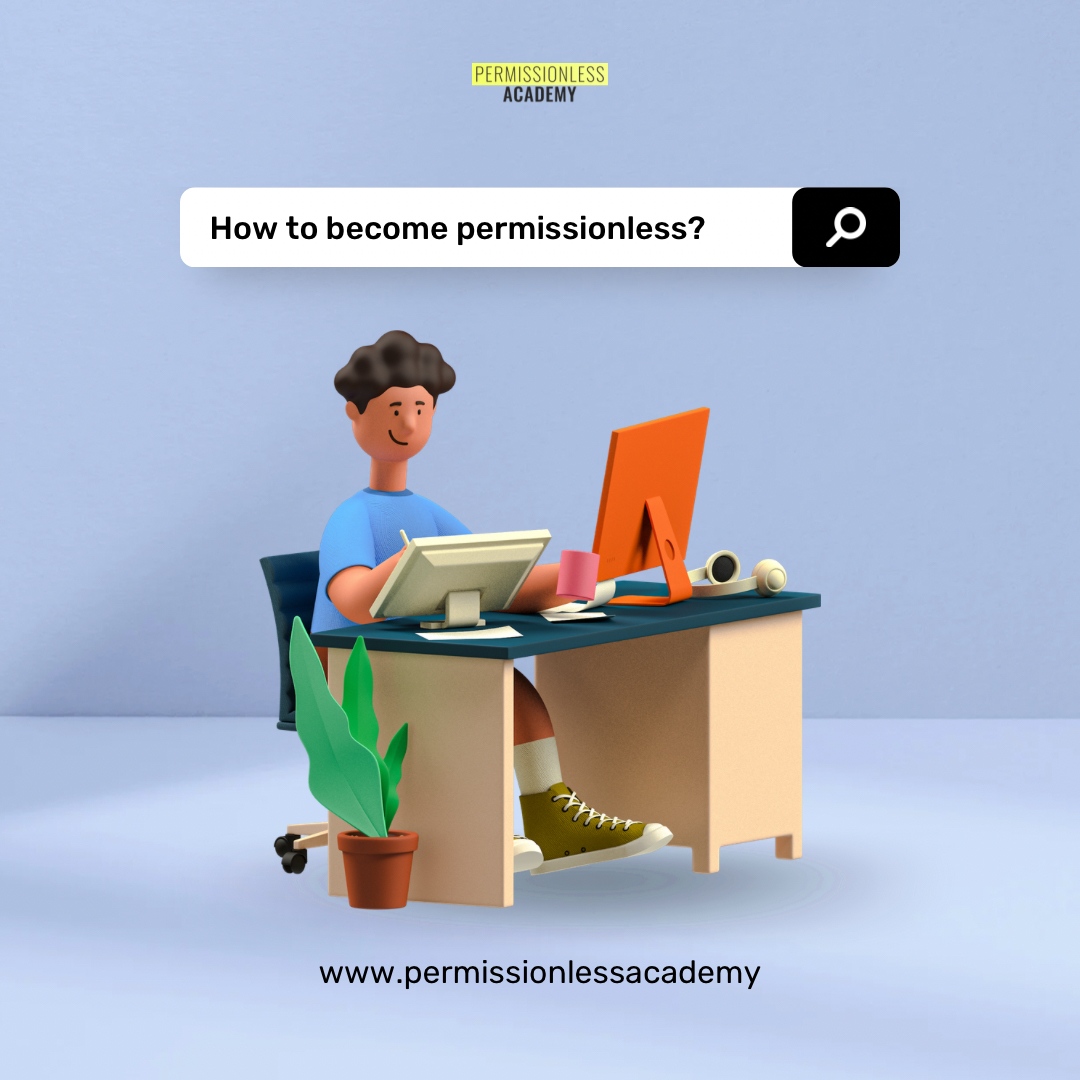 join_pa's tweet photo. How to become Permissionless? 
 - Adopt a new mindset.
 - Discover your personal 'why'.
 - Create &amp; monetize value.
 - Scale, rinse, repeat. https://t.co/G7j4ErSgS2
