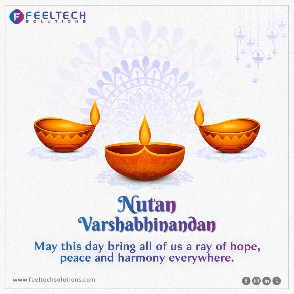 feeltechsol's tweet photo. Nutan Varshabhinandan! May the New Year bring you prosperity, joy, and new beginnings. May it be filled with positivity, success, and moments of celebration. https://t.co/3eL9eB1Tvc