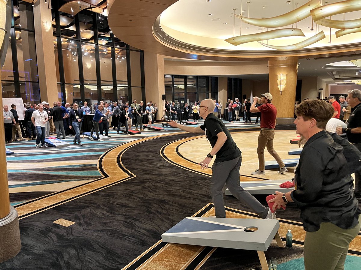 DanFerrisiEdit's tweet image. The annual #TotalTech23 Cornhole Cup tourney has commenced! Which #avtweeps or technology pros will claim bragging rights for the next 12 months?