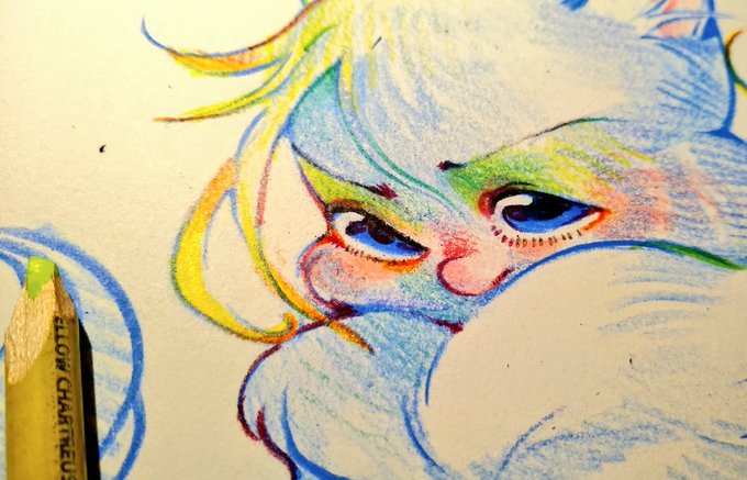 「blue eyes fluffy」 illustration images(Latest)