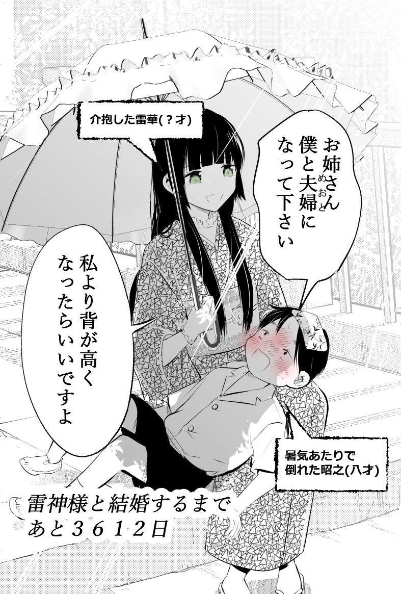 プロポーズした人が天候を司る雷神様だった1