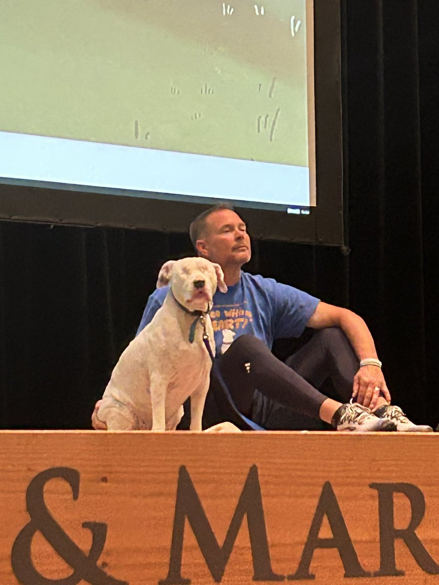 Most people that know me, know how passionate I am about animal rescue. Today my students and I got to meet River, a blind rescue dog, and hear the story his owner created about him! Seeing a dog who once wondered the streets of Texas sick now thriving is what rescue is all about