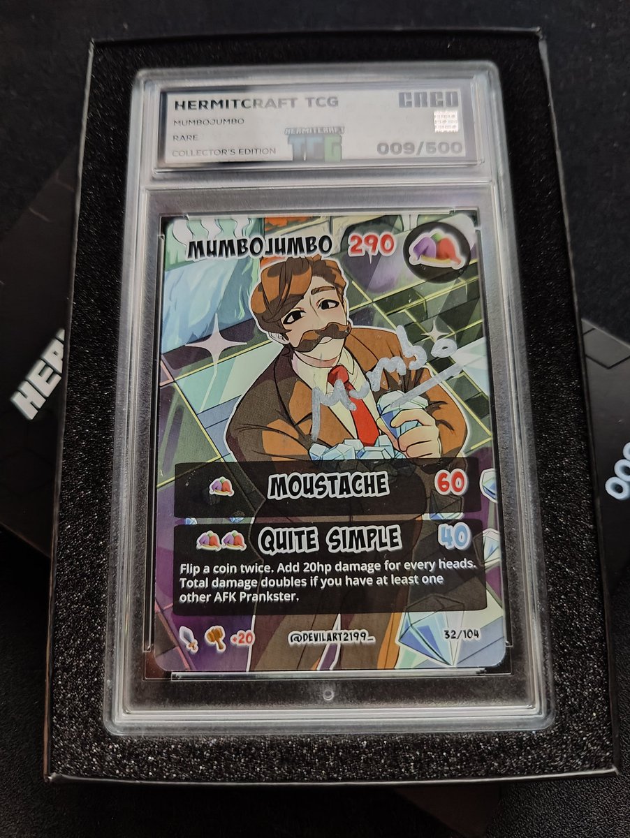 FictionalXCI's tweet image. I got a signed @ThatMumboJumbo collector's edition! @creocards @VintageBeefLP