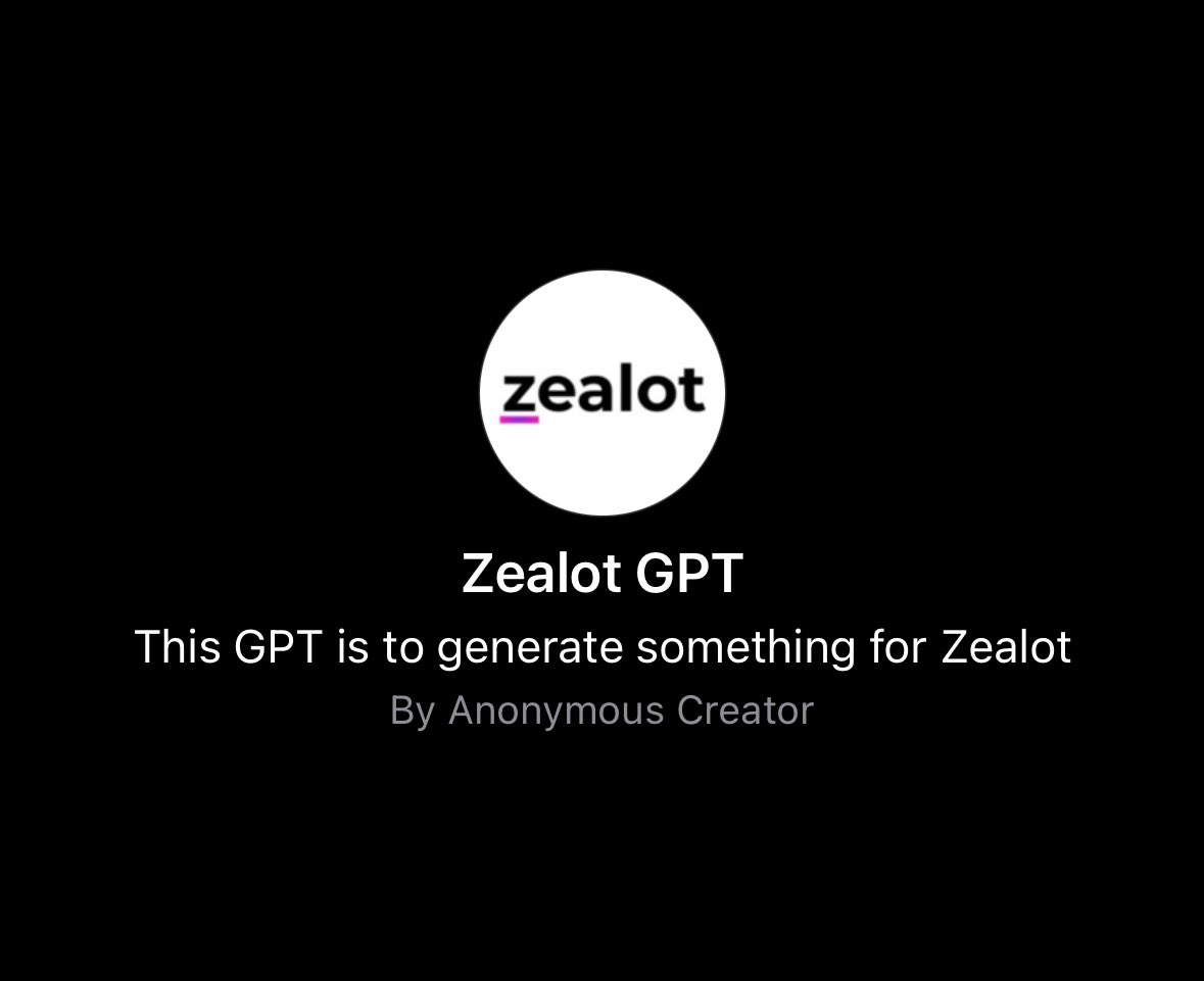 srikxr's tweet image. If you don’t have a company GPT, wyd? 

@joinzealot