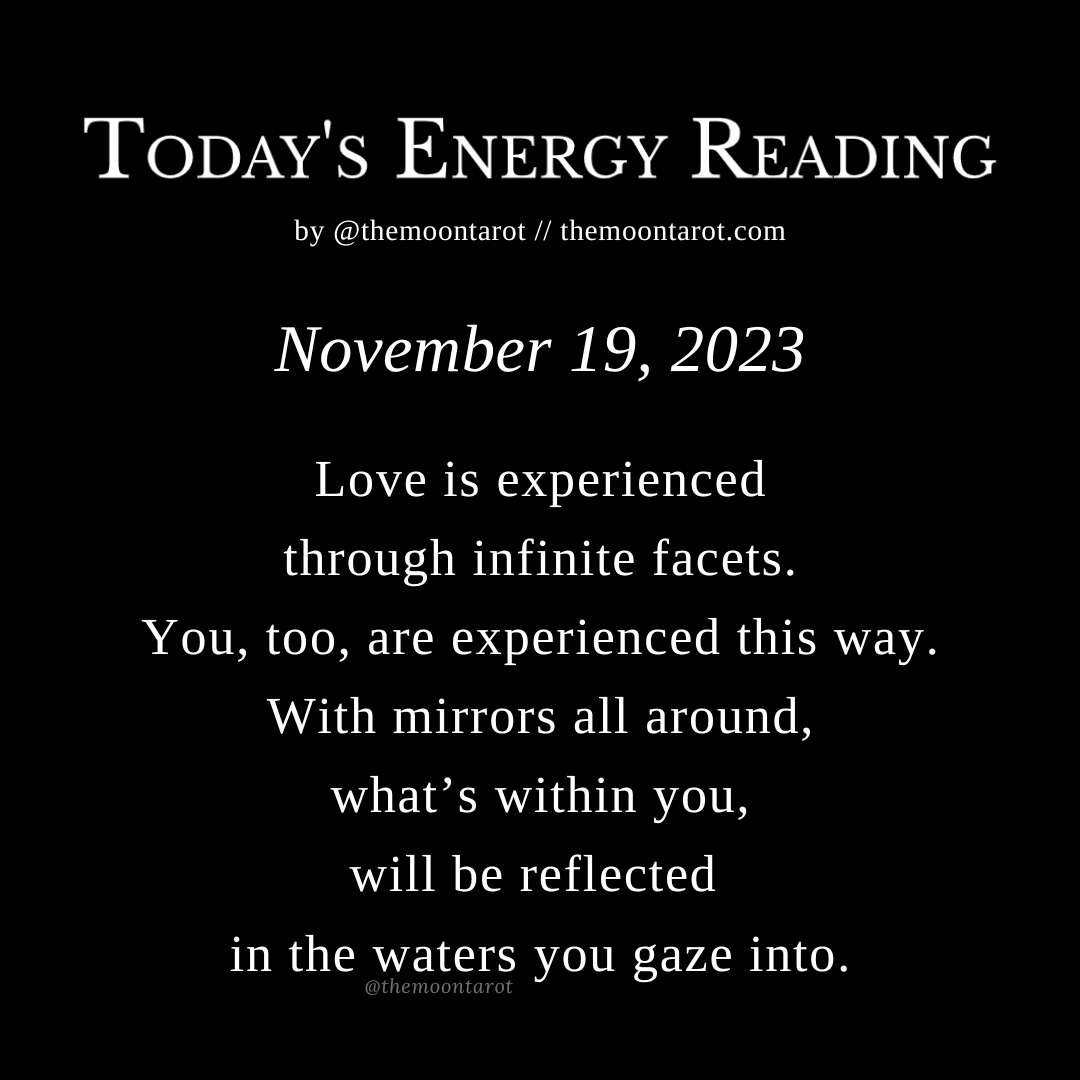 themoontarot_'s tweet photo. Today's Energy Reading: November 19, 2023

You’re here to experience it all. To find similarities in cycles, to create differences while growing and evolving. The partnerships you make along the way enhance your heart’s reach. https://t.co/yvdEcLp5eV