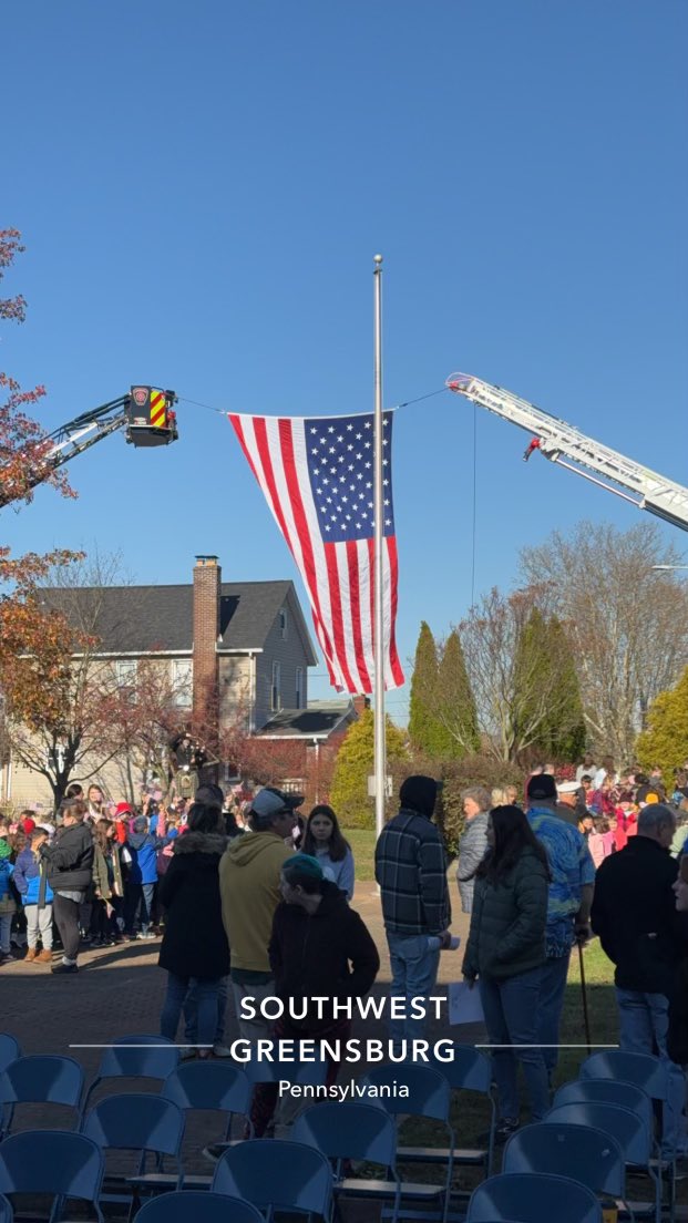 SWGFD24's tweet image. This morning, Members of the Department with Truck 24, as well as our Brothers from Rostraver Central, participated in the annual Hutchinson Elementary School Veteran’s program.   The school does an excellent job honoring our Veterans with our children.