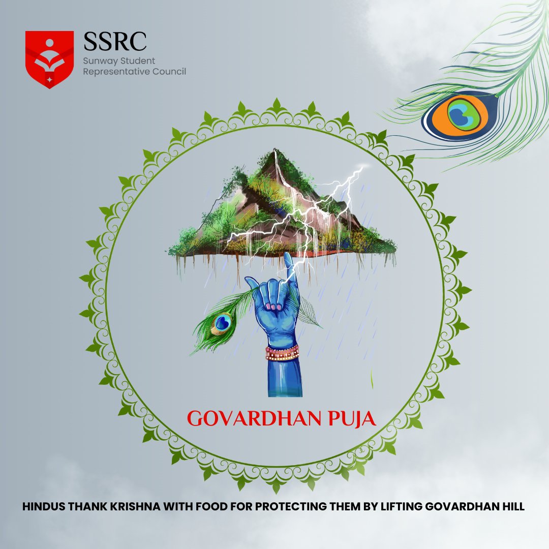 sunwaysrc's tweet photo. May we all learn how to protect each other and share our sorrows to lessen them🤗.
Happy Govardhan Puja❤.

#sunwaysrc #ssrc #sunwaycollegekathmandu #lifeatsunway #festivevibes #festivals #govardhanpuja #krishna #protect https://t.co/TgaTpvOlGq