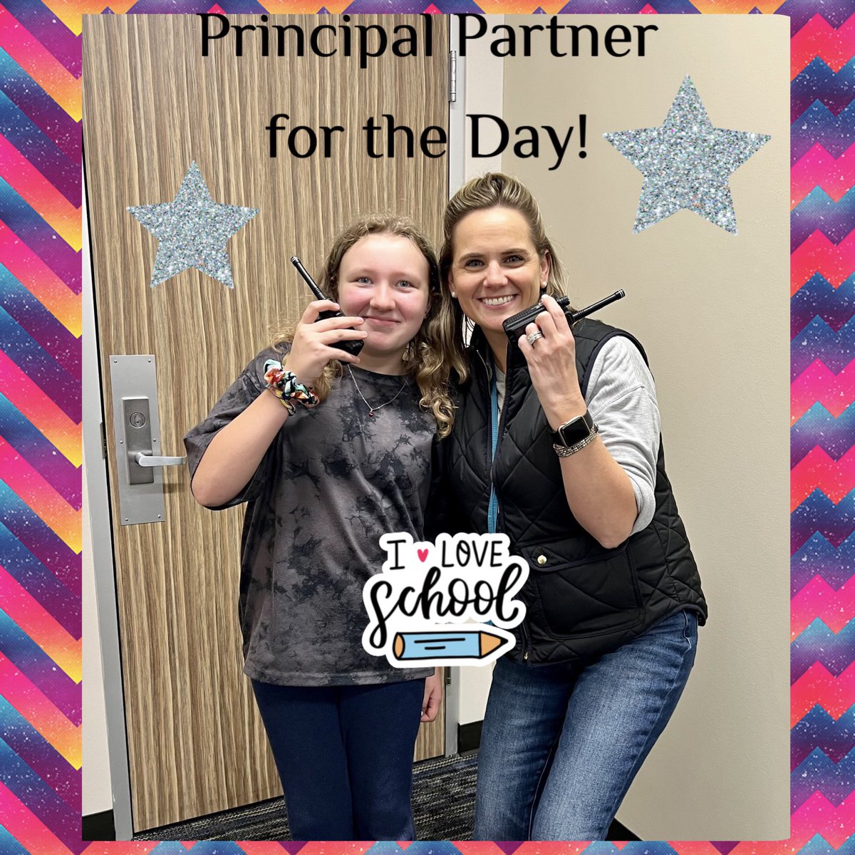Such an amazing day… I enjoyed sharing my day with this wonderful student who was our Principal for the Day. #GRATEFUL for our amazing students ⁦<a href="/Golbowtweets/">Golbowtweets</a>⁩!