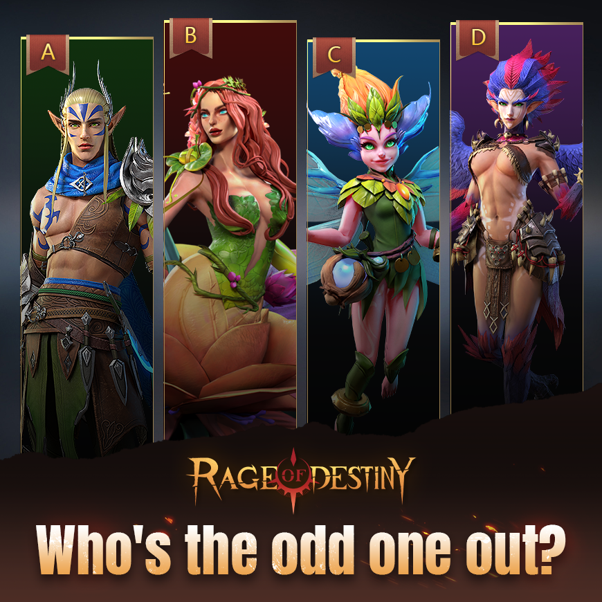 RageofDestiny's tweet photo. One of these heroes doesn't belong here. Adventurers, can you spot the odd one out?

Tell us your answer and stand a chance to win Gems!

Participate here👉🏼 https://t.co/5wv6eQ10eY 

#RageofDestiny #event https://t.co/CuQuHuLjyx