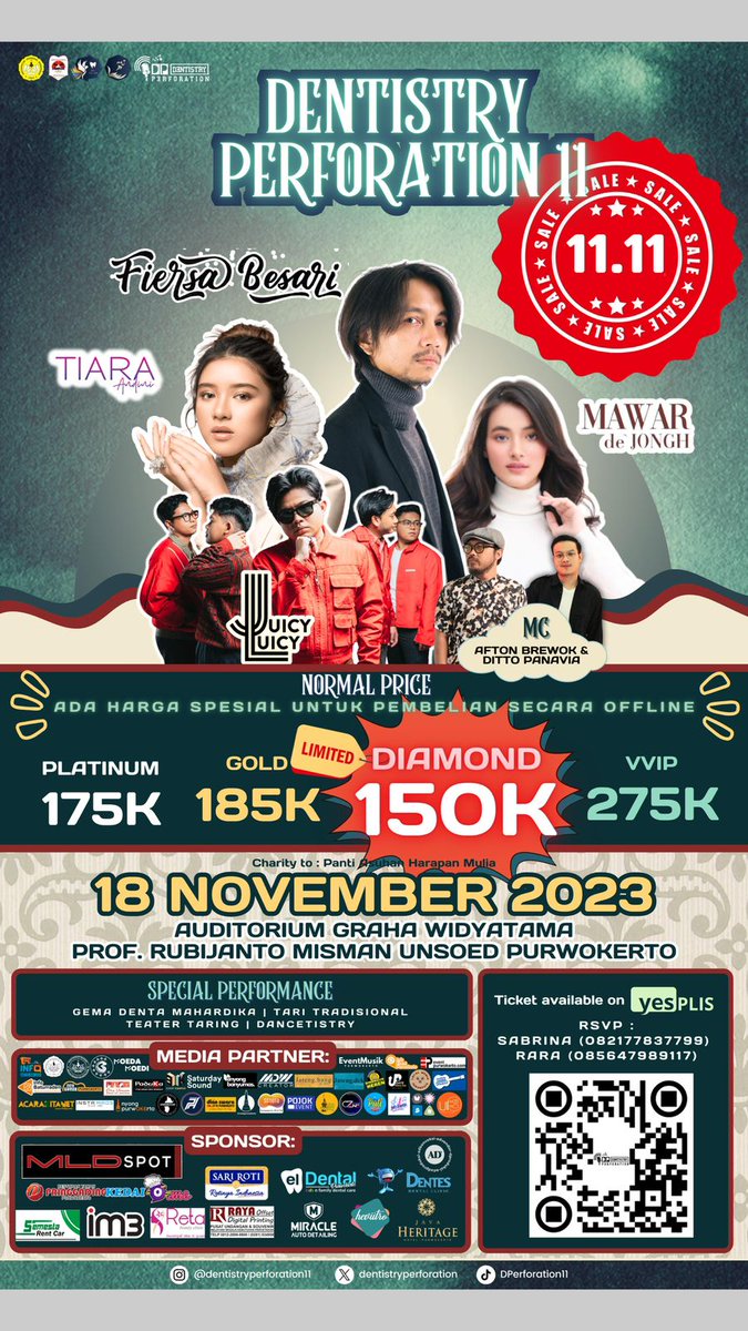 isanafiisah29's tweet image. SIAPA YANG MAU NONTON FIERSA SAMA TIARA DI GRAHA UNSOED. ayooo aku ada 2 tikett, untuk harga bisa nego. Ketuk dm ku plis
#unsoed #wtsfiersa
