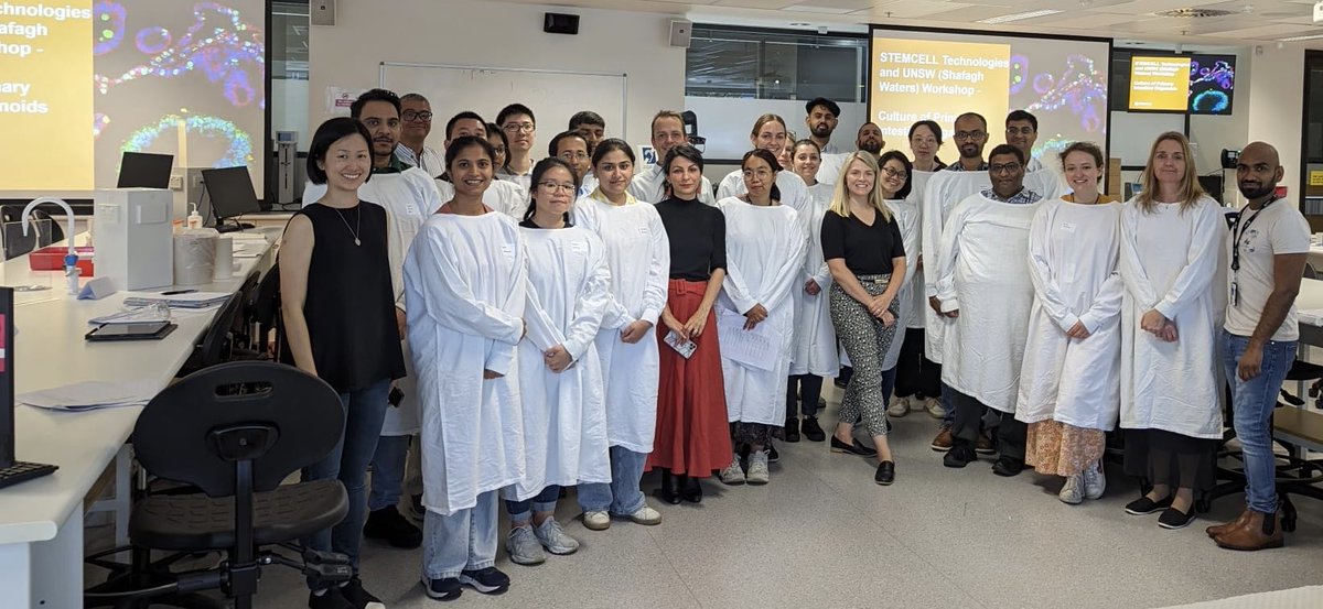 Collaborating with ⁦<a href="/STEMCELLTech/">STEMCELL Technologies</a>⁩ to deliver hands-on training #workshop:Tips &amp; techniques for culturing intestinal #organoids ⁦<a href="/KrisKilian/">Kristopher Kilian</a>⁩ ⁦<a href="/egiikardiaa/">Egi Kardia</a>⁩ ⁦@SamithaFernand3⁩ ⁦<a href="/_balancinglife/">Bala</a>⁩ ⁦<a href="/KatelinAllan7/">Katelin Allan</a>⁩ ⁦<a href="/UNSWMedicine/">UNSW Medicine & Health</a>⁩