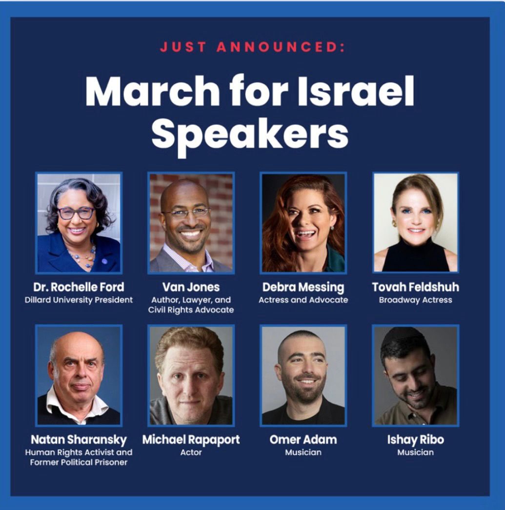 Tomorrow’s Pro-Genocide March in DC has announced its guest speakers including racists like Michael Rapaport &amp; fake progressives like Van Jones.

This anti-Palestinian march, helped by the US govt, expects to gather a large crowd in support of 75 years of apartheid &amp; occupation.