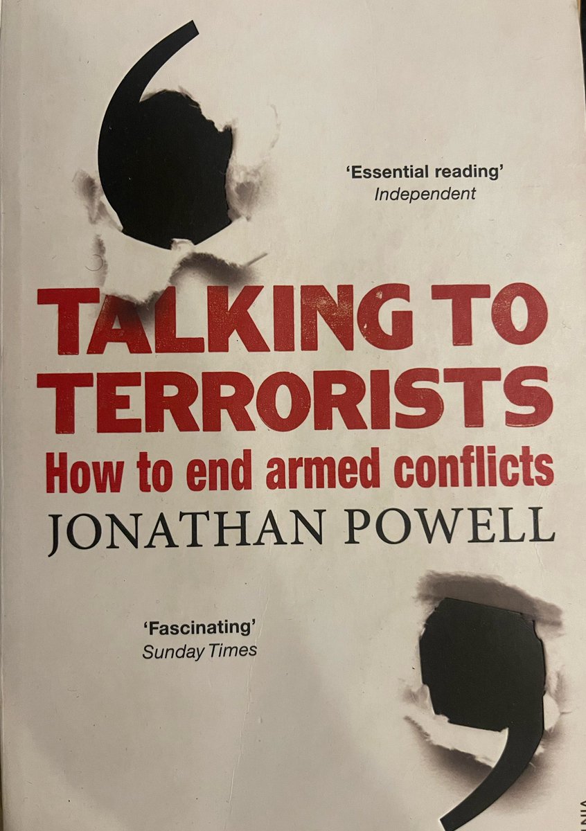 “We can of course become better at addressing the causes of terrorism earlier rather than allowing them to fester.” Jonathan Powell in Talking to Terrorists: how to end armed conflicts,pages 361