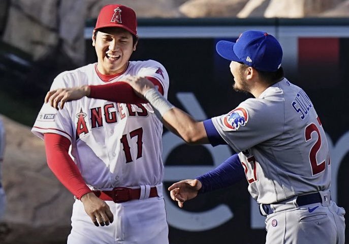 CubsZone's tweet photo. Need Shohei Ohtani &amp; Seiya Suzuki to be teammates. https://t.co/2lzvBhmruo