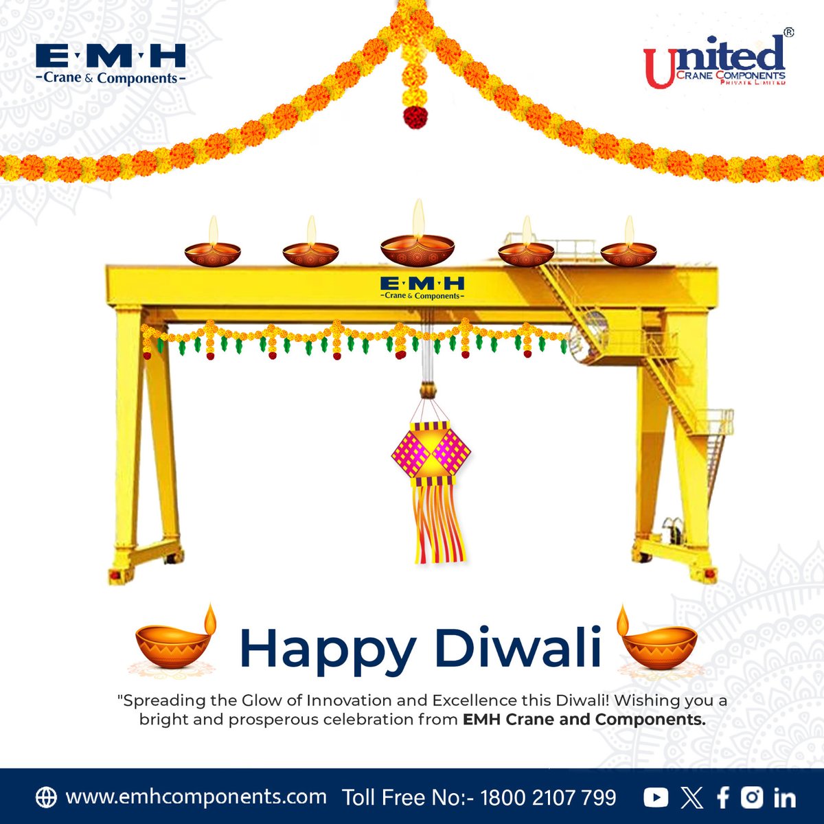 EMH_Crane's tweet photo. Happy Diwali, Padwa Utilizes Diwali's fresh starts to generate your trajectory to success. Your purposes and projects will soar with the help of EMH Crane & Components. โจ
.
.
.
#EMHCraneComponents #EMH #cranes #DeepawaliPadva2023 #HappyDeepawaliPadva2023 https://t.co/t01fhtTCoQ