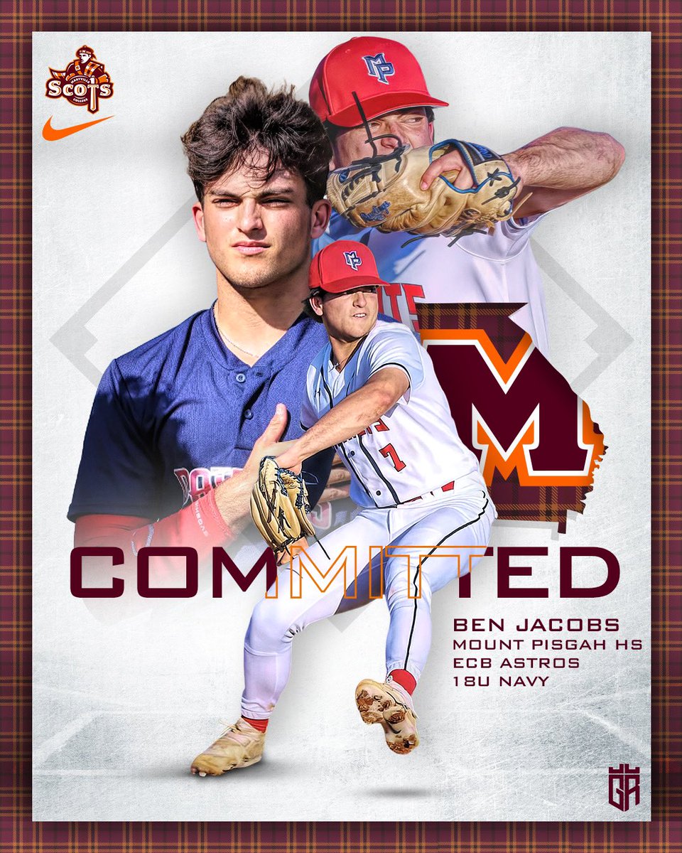 Blessed to announce my commitment to Maryville College! Huge shout to @ECBAstrosFrye, <a href="/PisgahBaseball/">Mount Pisgah Baseball</a>, and <a href="/Money_Mags/">Johnny Magliozzi</a> for pouring into my development. Go scots!