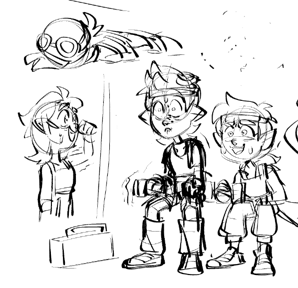 I love these sketches of Ada and Azura training, HAHAHA. One day I'll tell you the context, it's funny.