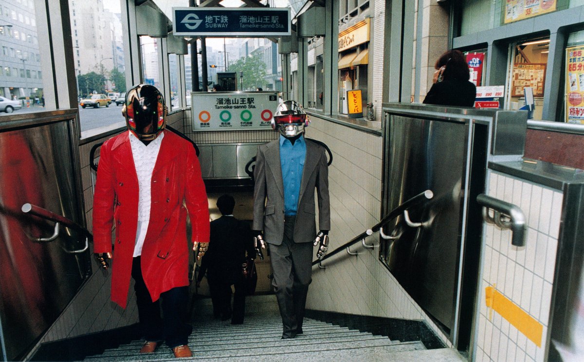 Daft_Wub's tweet image. Daft Punk photographed by Tetsuro Sato for Crossbeat magazine March, 2001