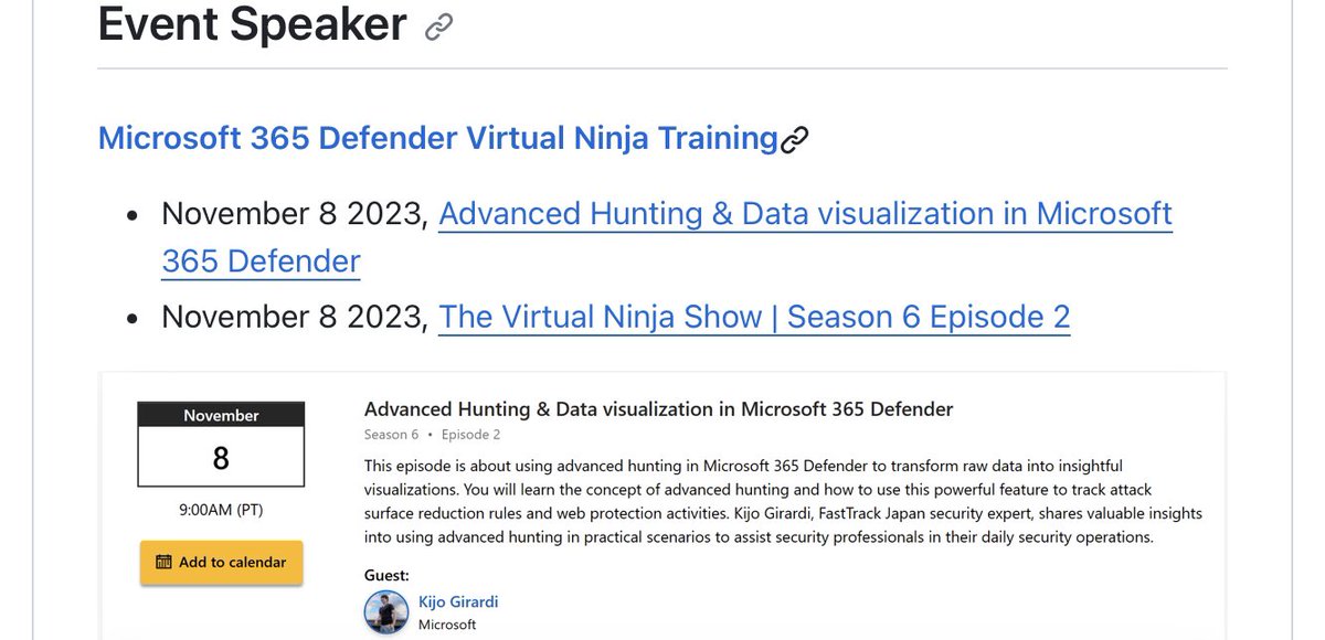 Added Virtual Ninja Show - Advanced Hunting to SecurityResearch-Note as a log.

📝 Note : github.com/LearningKijo/S…

If you are interested in Hunting, MDE, KQL, please watch it :) 

#KQL #Kusto #ADX #AdvancedHunting #MDE #EDR