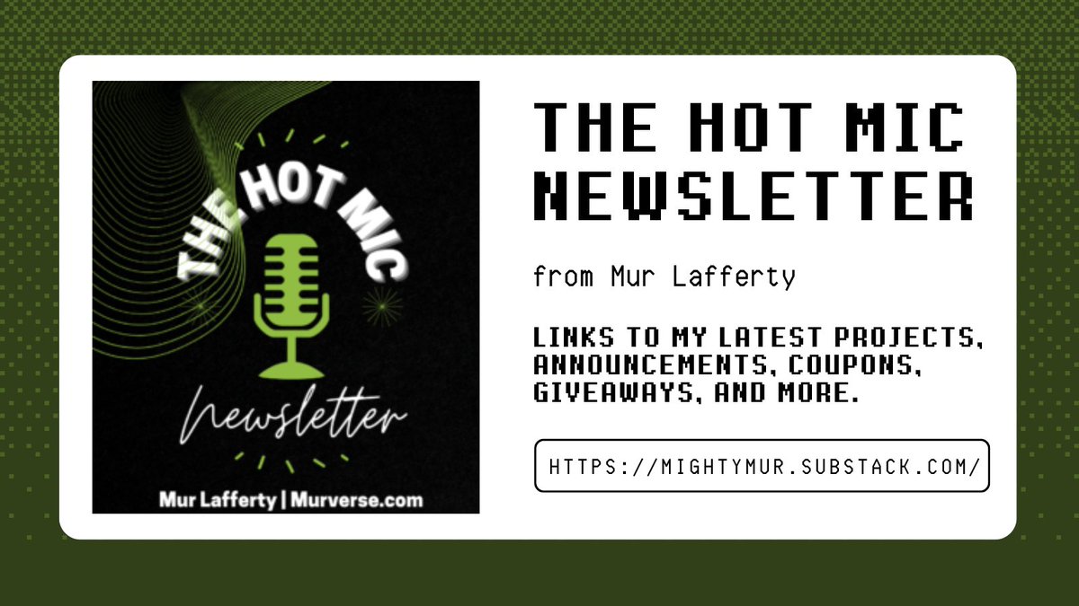 Sign up for THE HOT MIC NEWSLETTER for monthly news from the Murverse! mightymur.substack.com