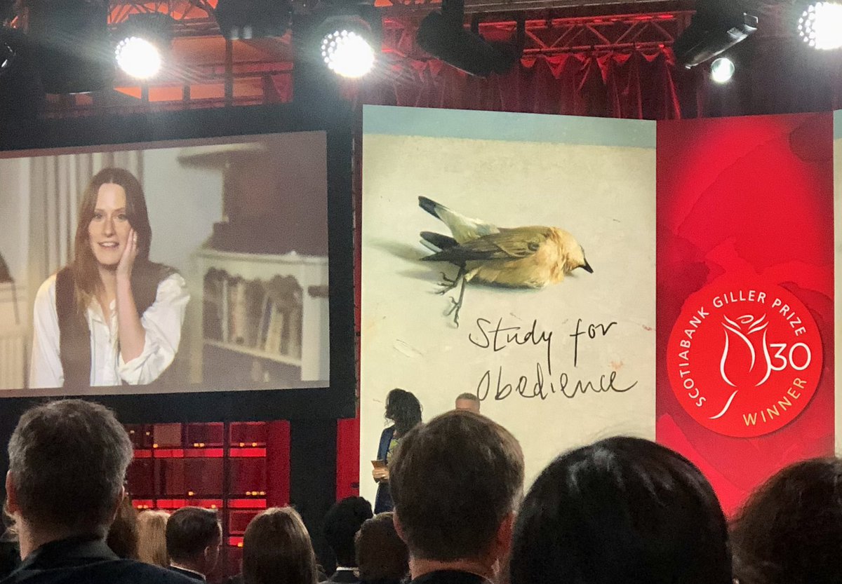 Congratulations to #sarahbernstein on her @GillerPrize win for #studyforobedience from @KnopfCA. An incredible evening celebrating Canadian authors. Thank you @ElyRobbins @BarryAvrich @scotiabank. Happy 30th anniversary @GillerPrize! 📚🇨🇦