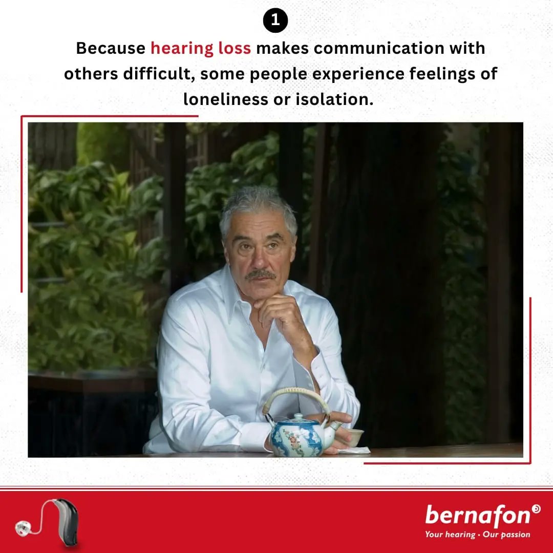 BernafonI's tweet photo. Hearing loss can bring its own set of challenges, such as feelings of loneliness, communication difficulties, and potential cognitive decline. The sooner you address it, the better.

#bernafon #bernafoncares #hearingloss #hearingimpaired #hearinghealth #sounds #support #instagood https://t.co/dZtiap2xKX