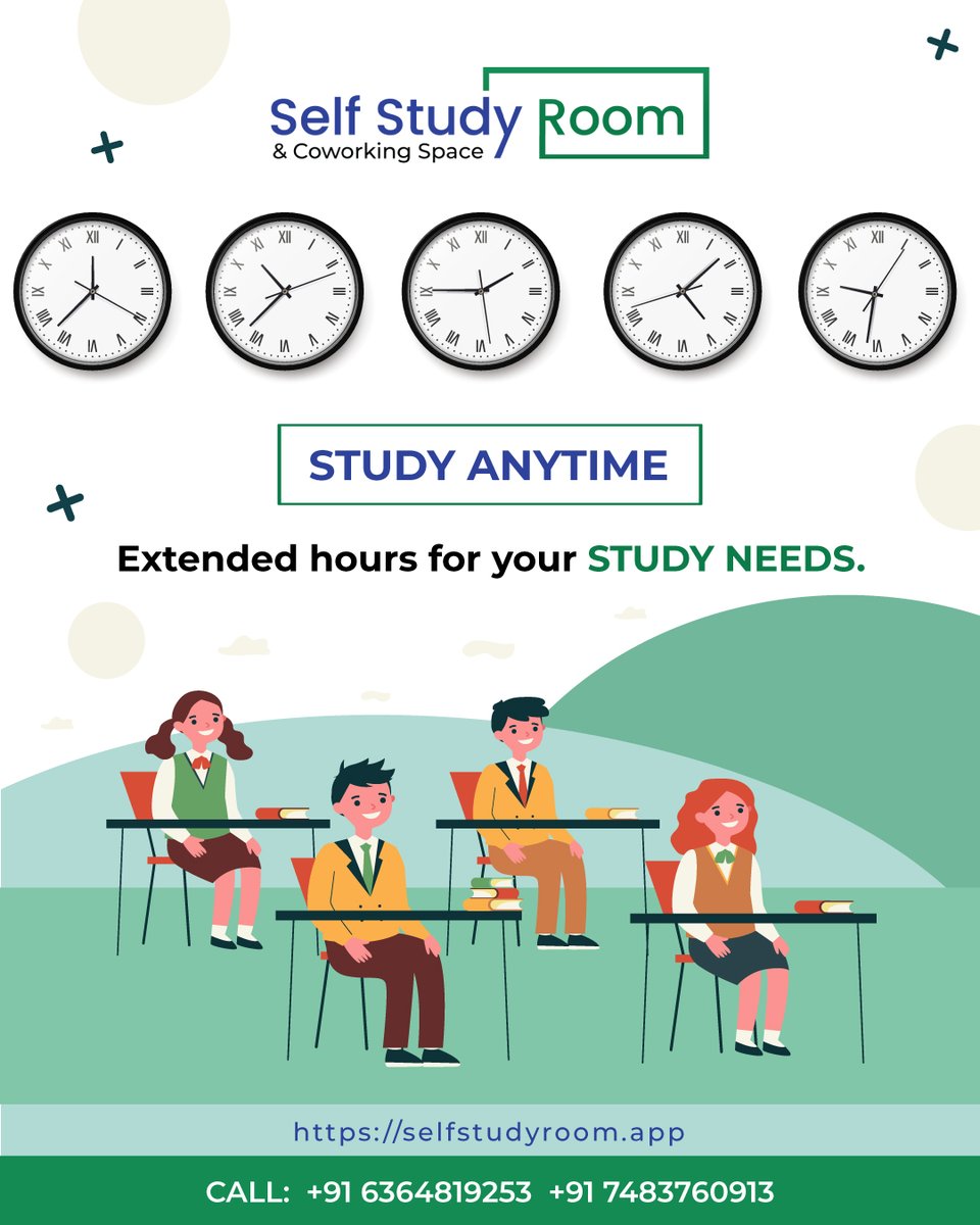 SelfStudyRoom's tweet image. 🕰️ No need to rush. With extended hours, you can study when it suits you best. Your study time, your way! 🌙📚
#convenientlearning #study