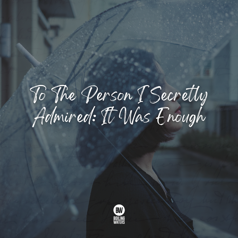 boilingwatersph's tweet photo. I have watched you from the sidelines since I first met you. Sorry… I know it sounds creepy but I did it anyway. I watched you laugh and enjoyed the company of different kinds of people. 

Continue reading at 📖 https://t.co/nN3J63pANH https://t.co/8wS6UsAwDQ