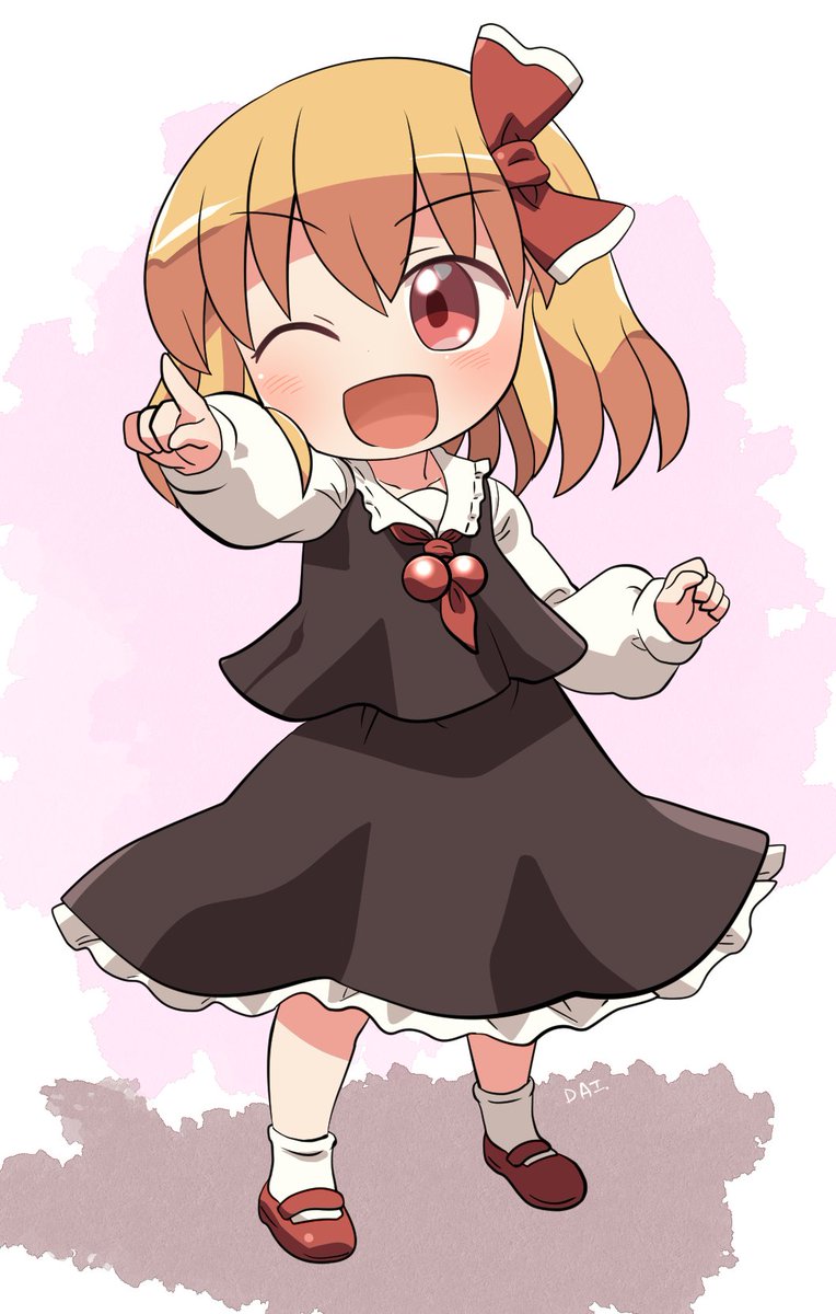 ルーミア(東方プロジェクト) 「おひるーみあ #おは東方」|六合ダイスケ@春例大祭う12bのイラスト