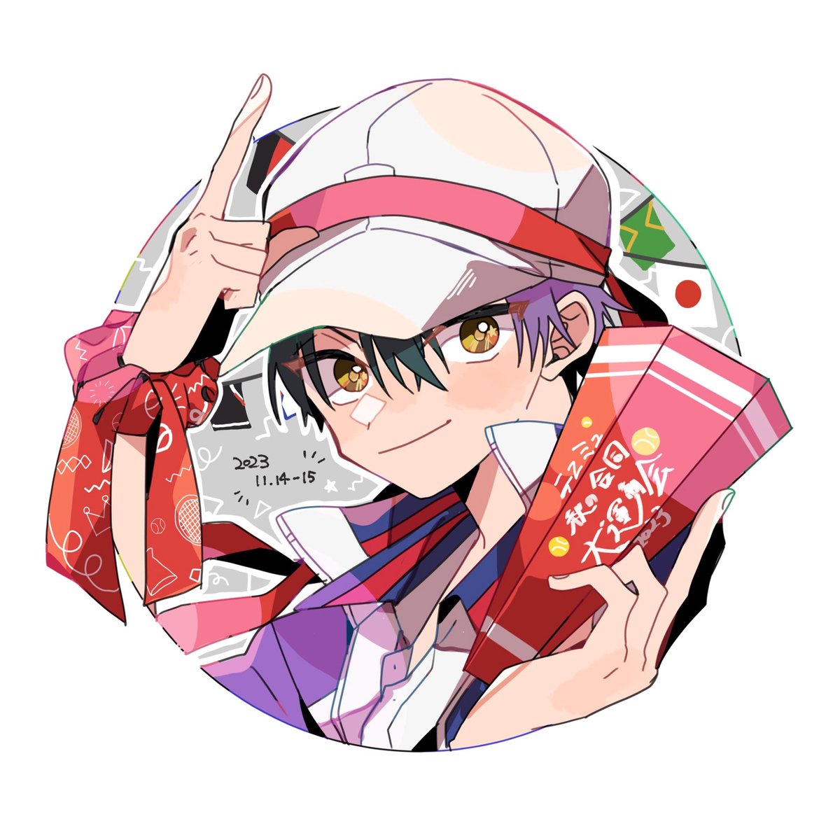 1boy male focus smile hat solo white headwear looking at viewer  illustration images