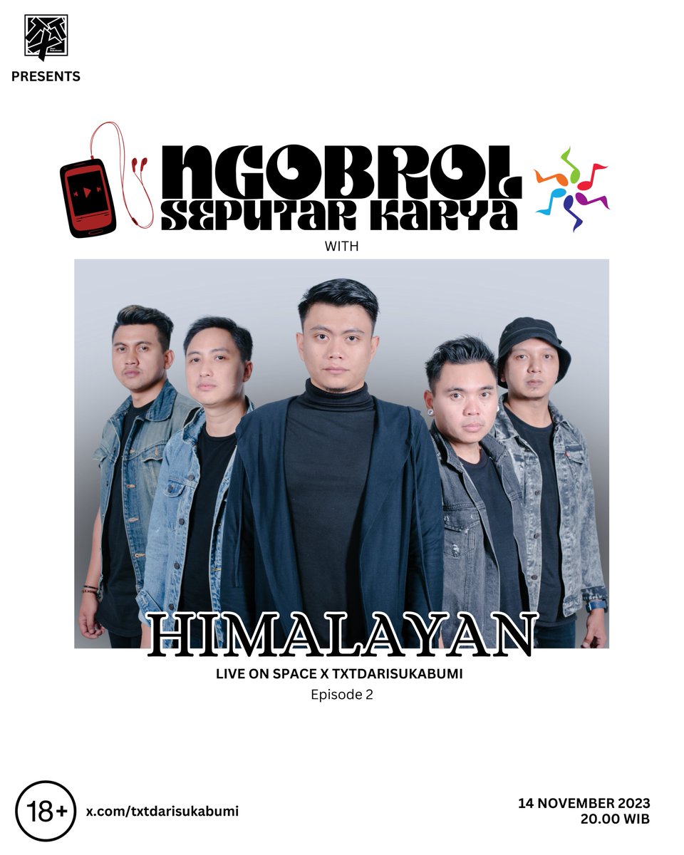 txtdarisukabumi's tweet photo. @Himalayan2023 adalah band Romantic Pop asal Sukabumi yang mengusung tema ala tahun 2000-an.

Dibentuk pada Juli 2022 lalu, para personil Himalayan sudah pernah berkiprah dengan kancah musik nasional pada era 2000-an. https://t.co/BrjsFJu0tW