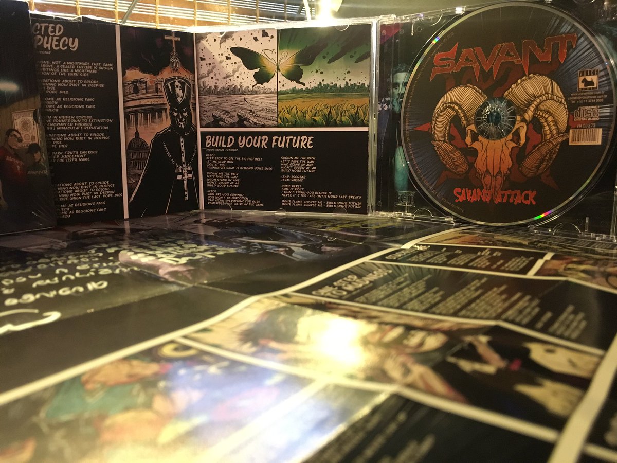 Just a inside look of the new album. #ComicArt  So beautiful this work, isn’t? 
 #brazilianthrash  #newalbum  #newalbumday  #newplayday #savant #savantattack 
message us if you are interested on our 3rd album!