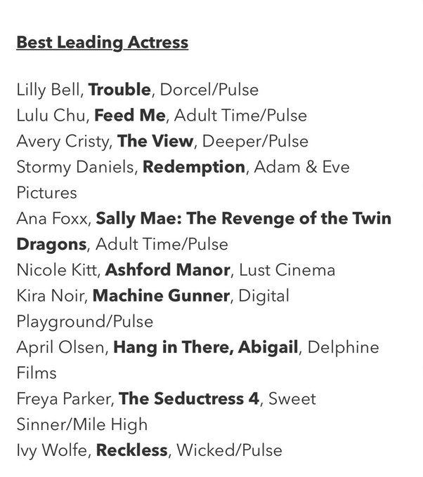 Thank you @avnawards for the 7 nominations this year!! FPOY and Best leading actress + 5 scenes! https://t<a class="tags" target="_blank" title="On Twitter" href="/?out=eyJ0eXAiOiJKV1QiLCJhbGciOiJIUzUxMiJ9.eyJpYXQiOjE3MTk0NzQ3OTEsImlzcyI6InR3cG9ybnN0YXJzLmNvbSIsIm5iZiI6MTcxOTQ3NDc5MSwiZXhwIjoxNzUxMDEwNzkxLCJyZWRpcmVjdF91cmwiOiJodHRwczovL3R3aXR0ZXIuY29tL2F2bmF3YXJkcyJ9.8AM2cuCS-UrsK_6sqviRzkrY-_aWqSMddJwRuHcVmStTnBBBdQ6gPM_CaYNeNQ6JHtWlHjygjguZEsF5i_bozQ">@avnawards</a>